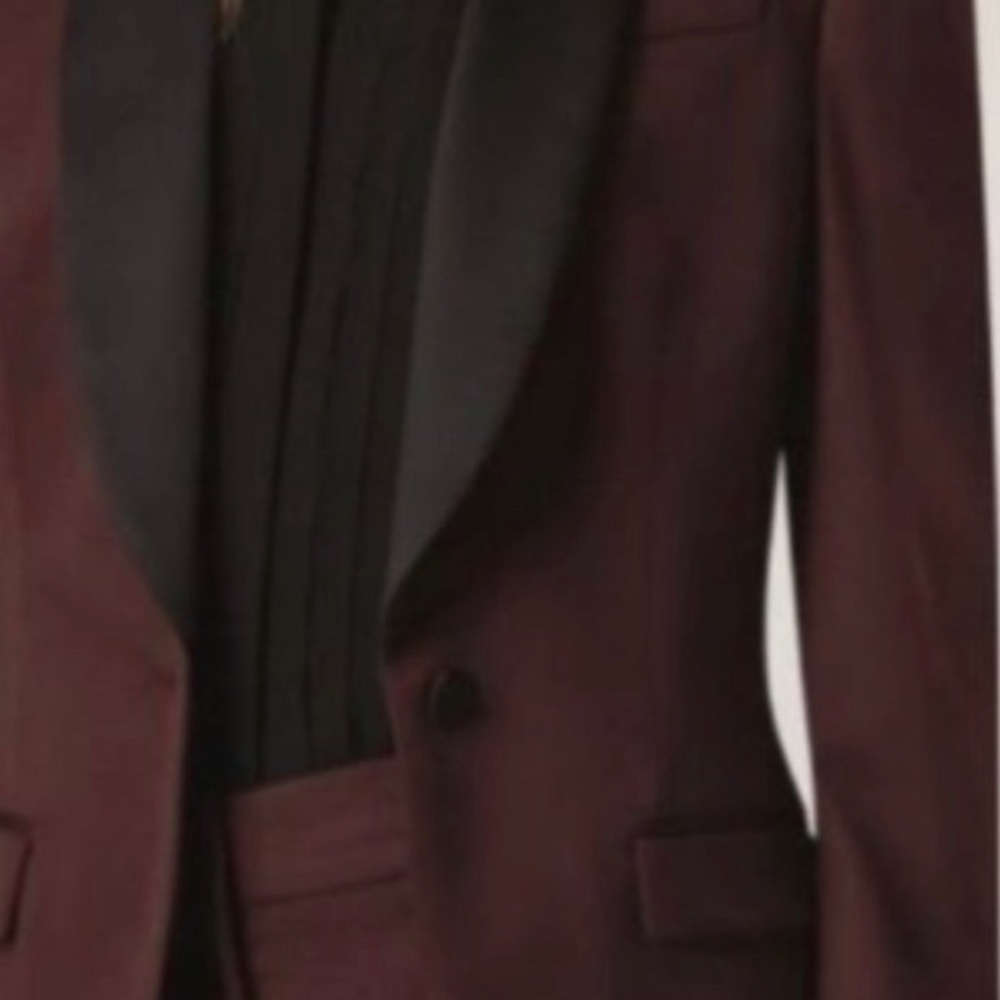 GUCCI Maroon Blazer Satin Lapel Gorgeous Size 44 | US 8